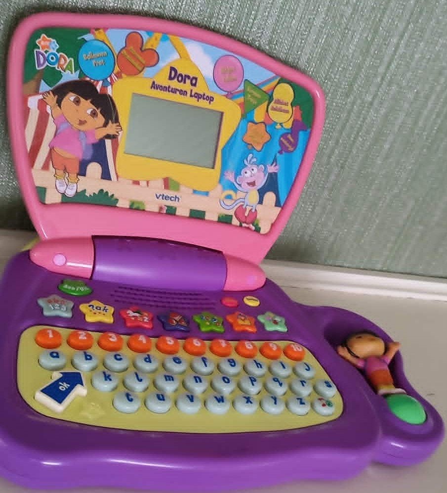 Dora laptop V-tech, Kinderen en Baby's, Ophalen of Verzenden, Gebruikt