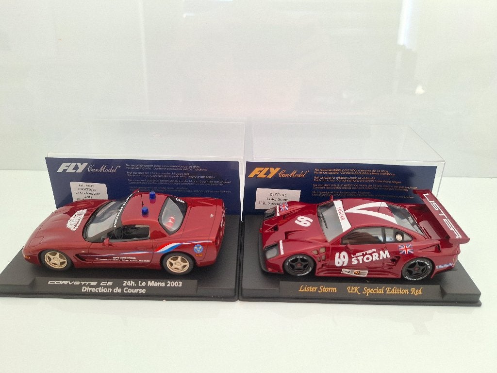 Fly 1 x Limited Edition Lister Storm 1 x Corvette Derection, Overige merken, Racebaan, Nieuw, Ophalen of Verzenden