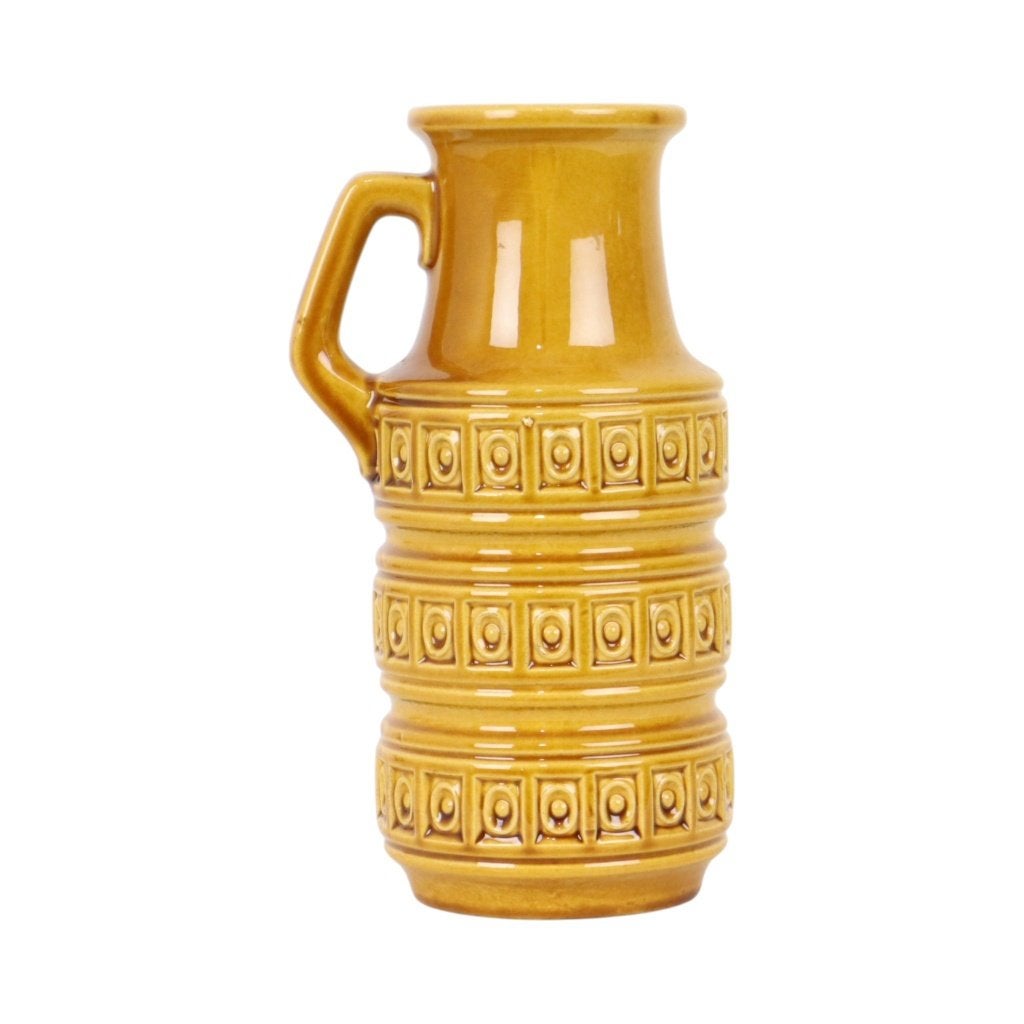 Vintage Scheurich Inka Vaas West Germany Keramiek 429-26, Antiek en Kunst, Ophalen of Verzenden