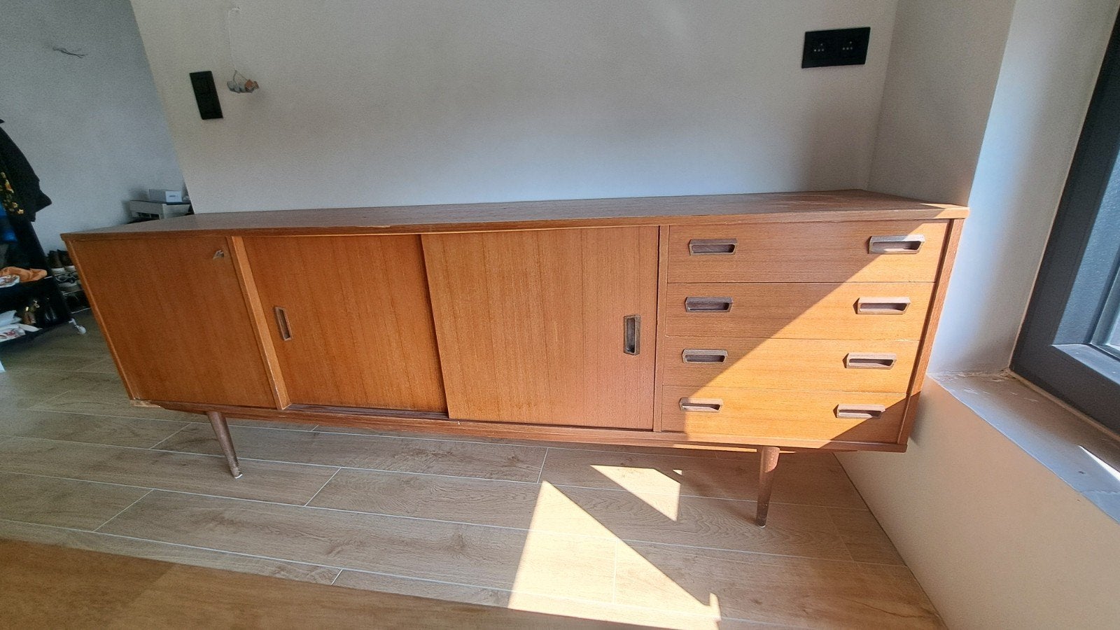 Vintage jaren '60 dressoir, Ophalen, Gebruikt, Met lade(s), Vintage jaren '60
