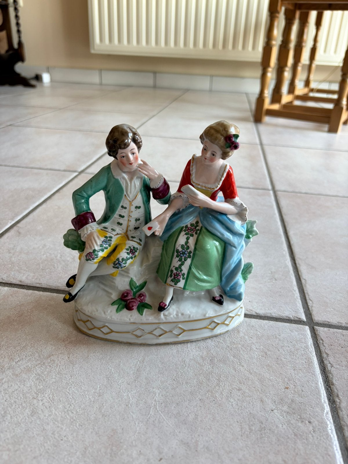 Vintage porseleinen beeld  – handbeschilderd, Antiek en Kunst, Ophalen