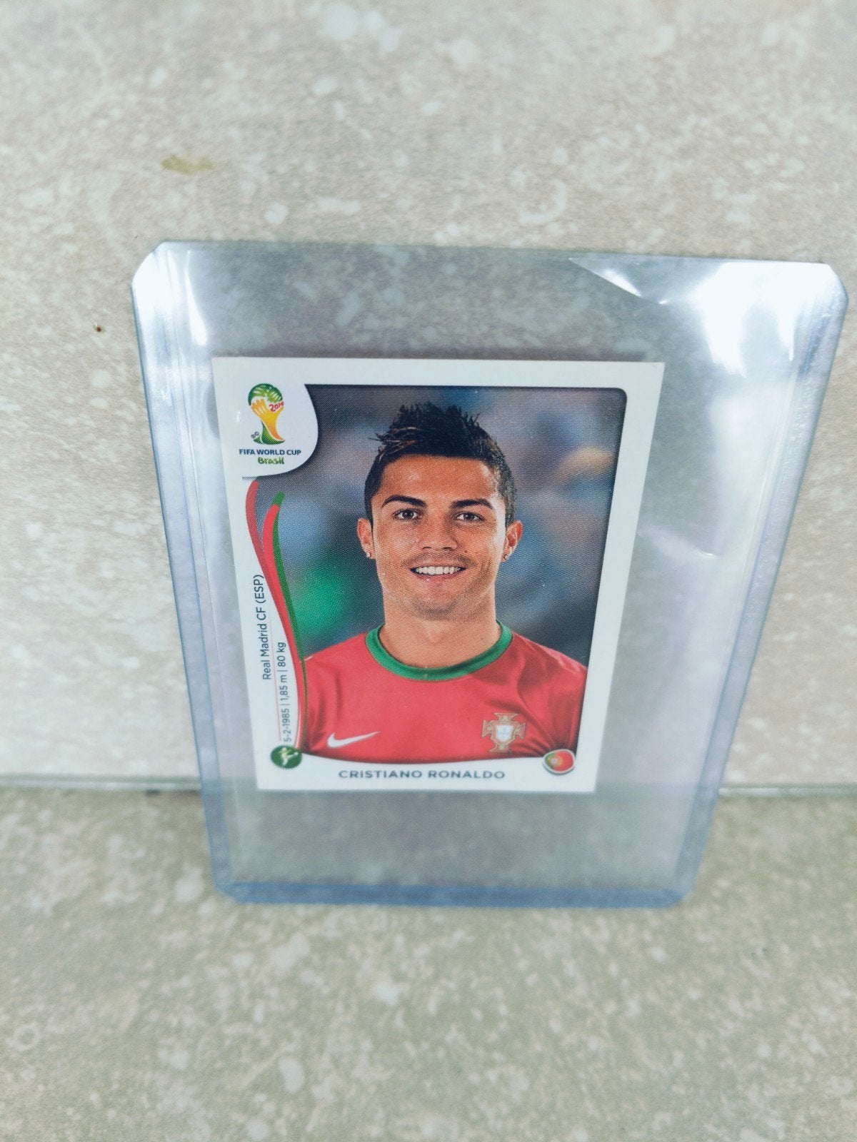 Panini sticker WK 2014 Christiano Ronaldo, Ophalen of Verzenden, Sticker