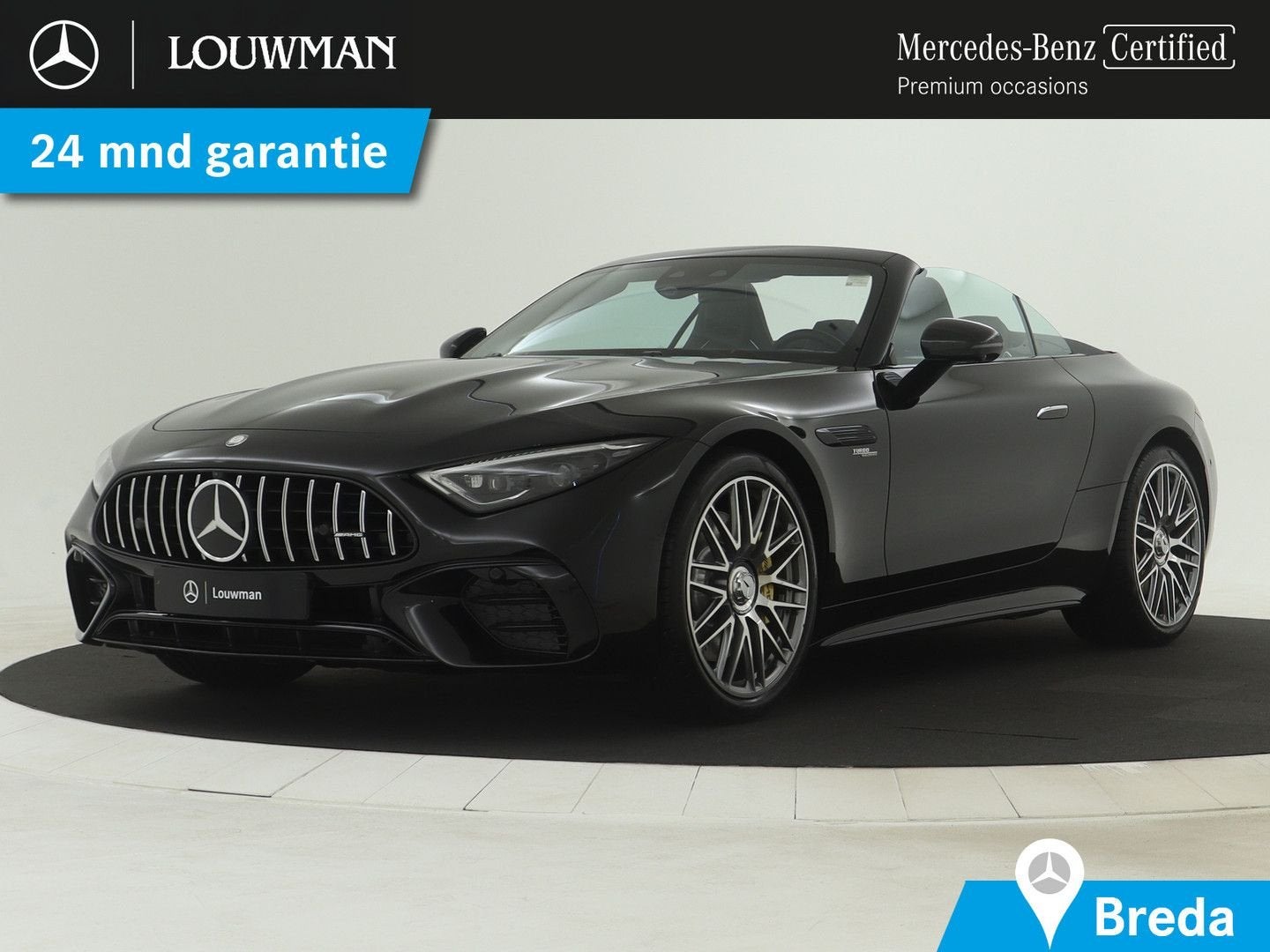 Mercedes-Benz SL 43 AMG Roadster 381 pk | AMG DYNAMIC PLUS p, Auto's, Automaat, Cabriolet, Zwart, 212 g/km