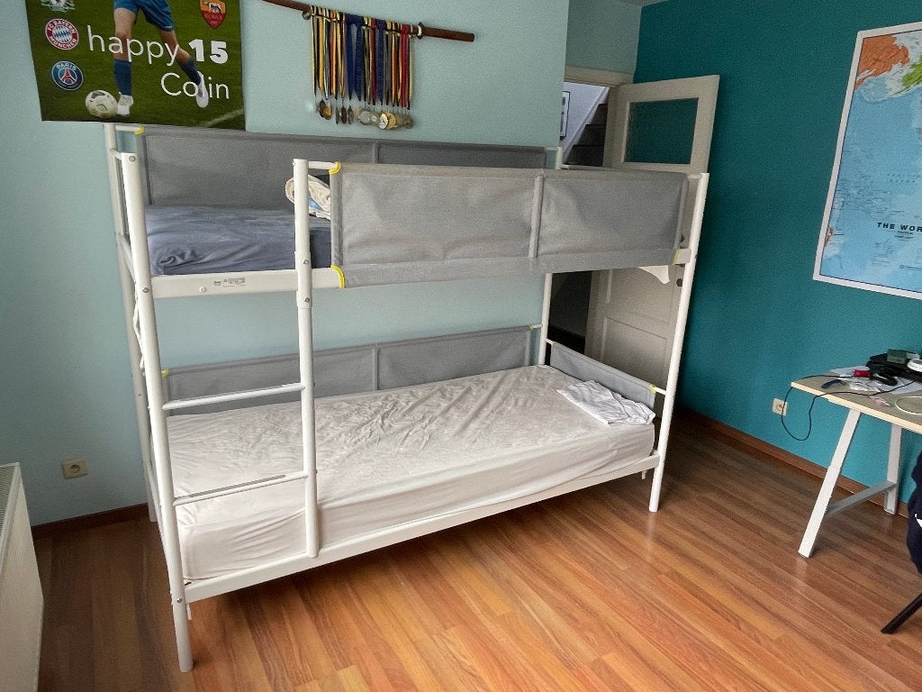Ikea stapelbed, 90 cm, Comme neuf, Enlèvement, Lits superposés