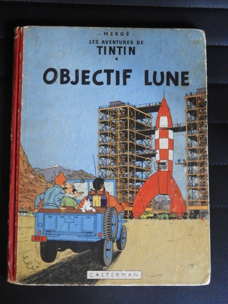 TINTIN / Objectif Lune / EO 1953, Livres, Une BD, Enlèvement ou Envoi, Utilisé, Herge