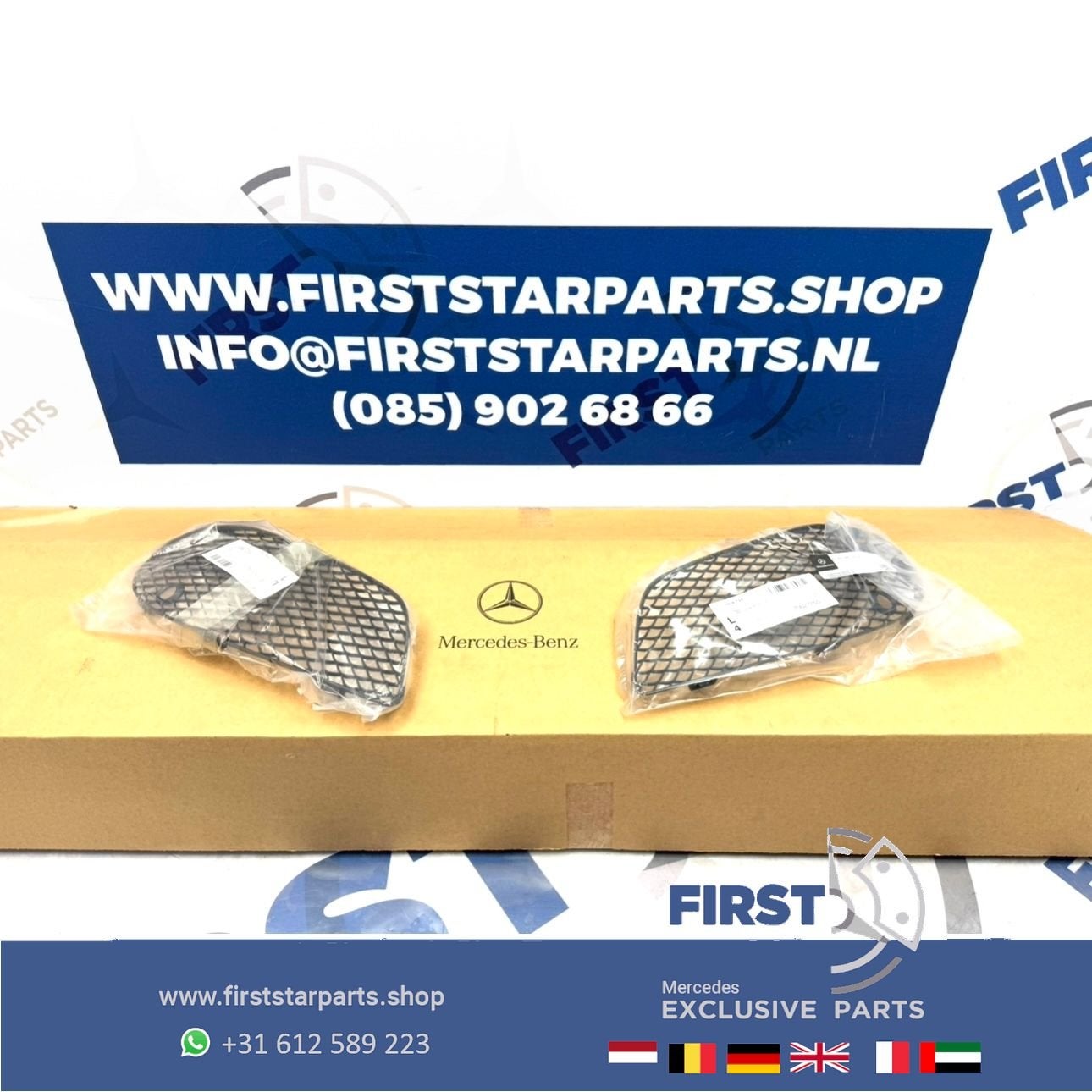 Mercedes C Klasse AMG LINE BUMPER ROOSTER C43 LINKS+RECHTS S, Utilisé, -, -, Enlèvement ou Envoi