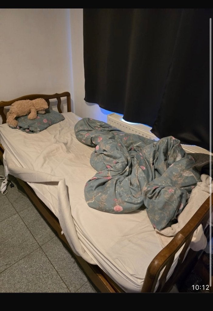 Lit, Huis en Inrichting, Slaapkamer | Bedden, Zo goed als nieuw, Eenpersoons, Bruin, Verstelbaar, Ophalen
