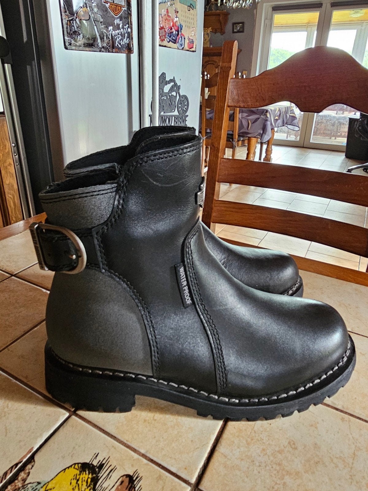 Bottine Harley Davidson femme pointure 35 cuir neuve, Enlèvement