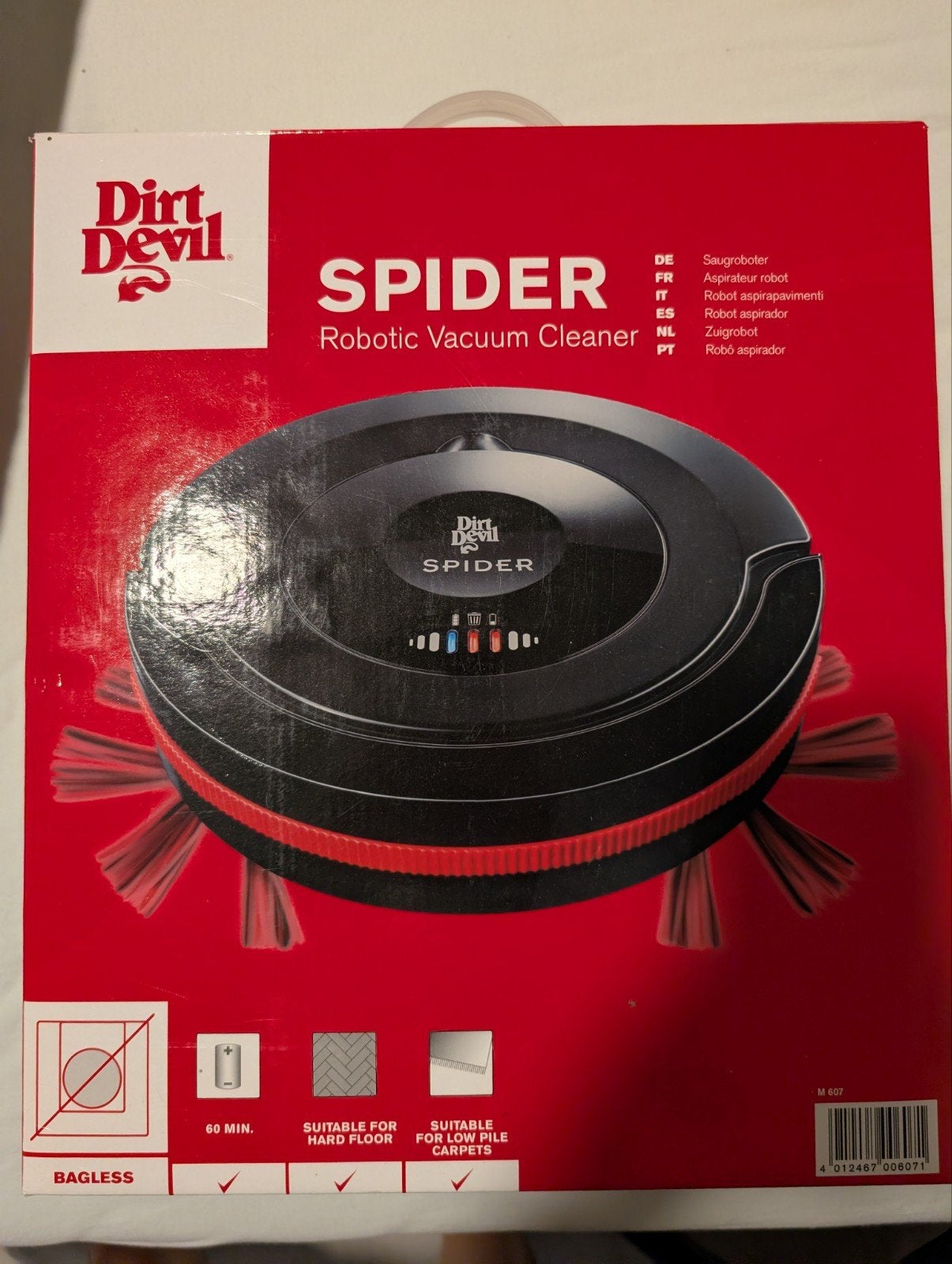 Dirt Devil Spider M607, Ophalen, Robotstofzuiger