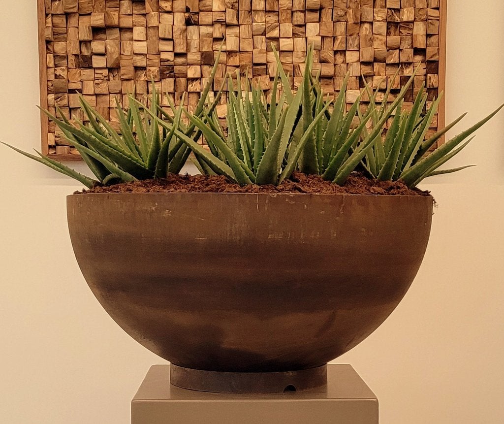 boîte à fleurs en acier corten, jardinière, forme ronde, Jardin & Terrasse, Neuf, Enlèvement ou Envoi, Rond, 30 à 60 cm
