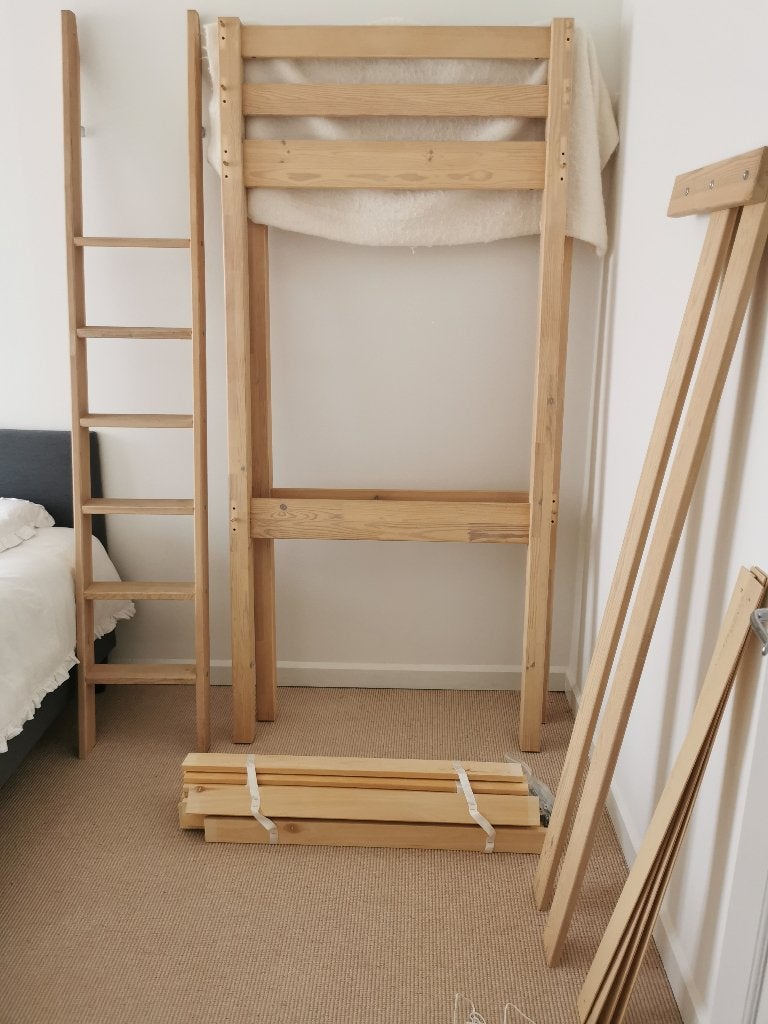 Hoogslaper hout ikea, Kinderen en Baby's, Ophalen, Zo goed als nieuw, Hoogslaper