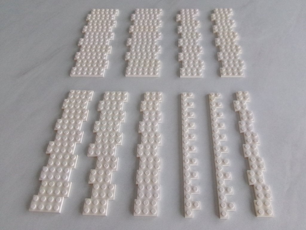 Z9 100 witte Lego 2x platen, Gebruikt, Lego, Ophalen of Verzenden, Losse stenen