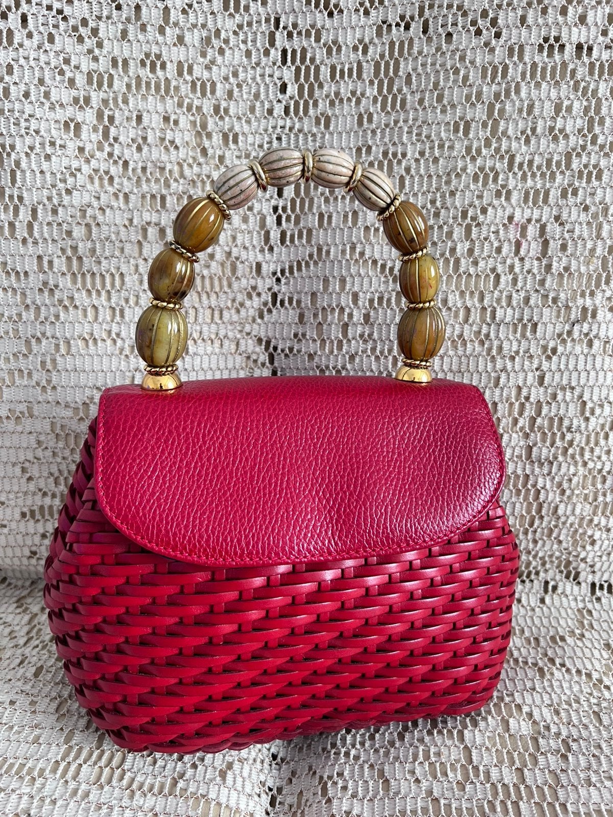 CHRISTIAN DIOR vintage tas, Handtassen en Accessoires, Tassen | Damestassen, Ophalen of Verzenden, Zo goed als nieuw, Rood