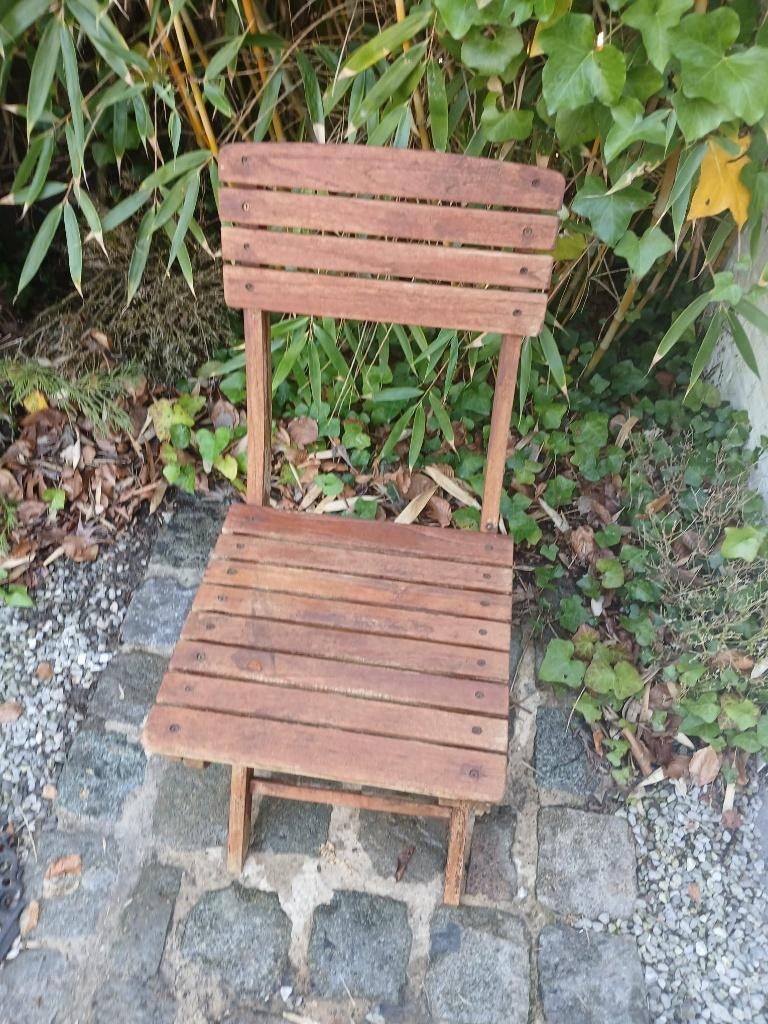 1 inklapbare teakstoel merk Big John Teak Furniture, Tuin en Terras, Tuinstoelen, Ophalen, Gebruikt, Teakhout, Inklapbaar