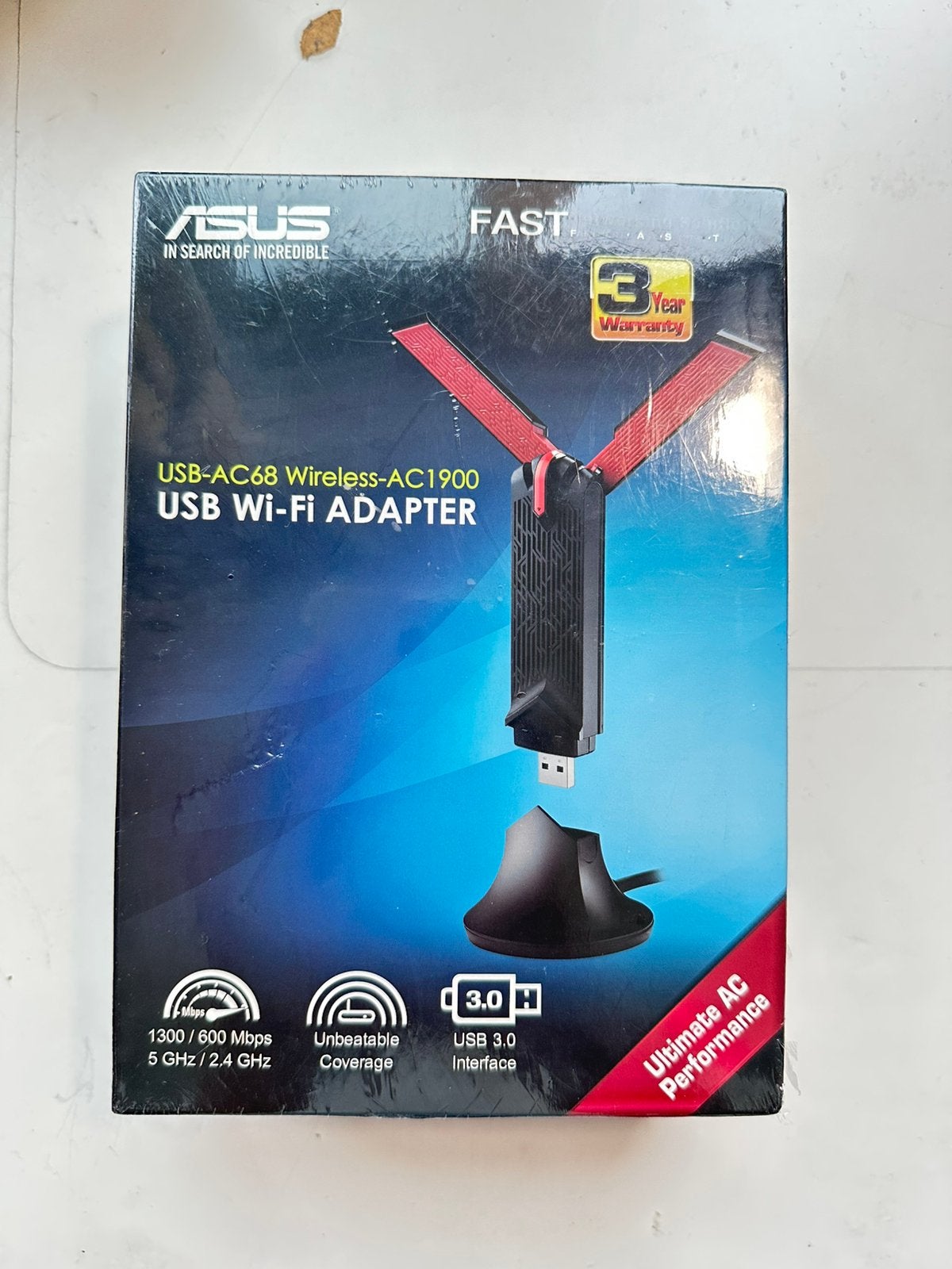 Nouveau: Adaptateur Wi-Fi ASUS USB-AC68 Wireless-AC1900, Enlèvement ou Envoi, Neuf
