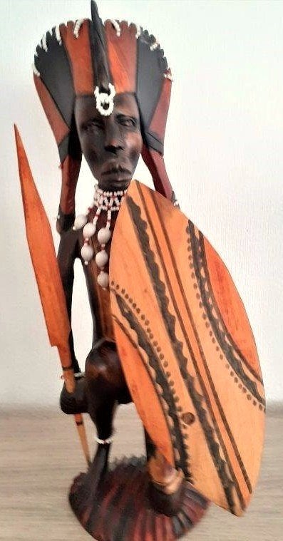 Zeer mooie ZULU krijger uit Z-Afrika, Verzamelen, Ophalen, Nieuw, Overige typen