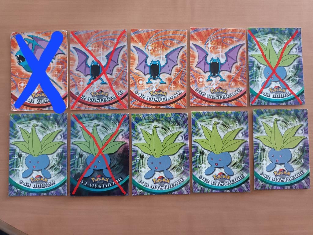 Pokémon Topps (numéros #41 à #76) 1999, Enlèvement ou Envoi, Comme neuf, Plusieurs cartes