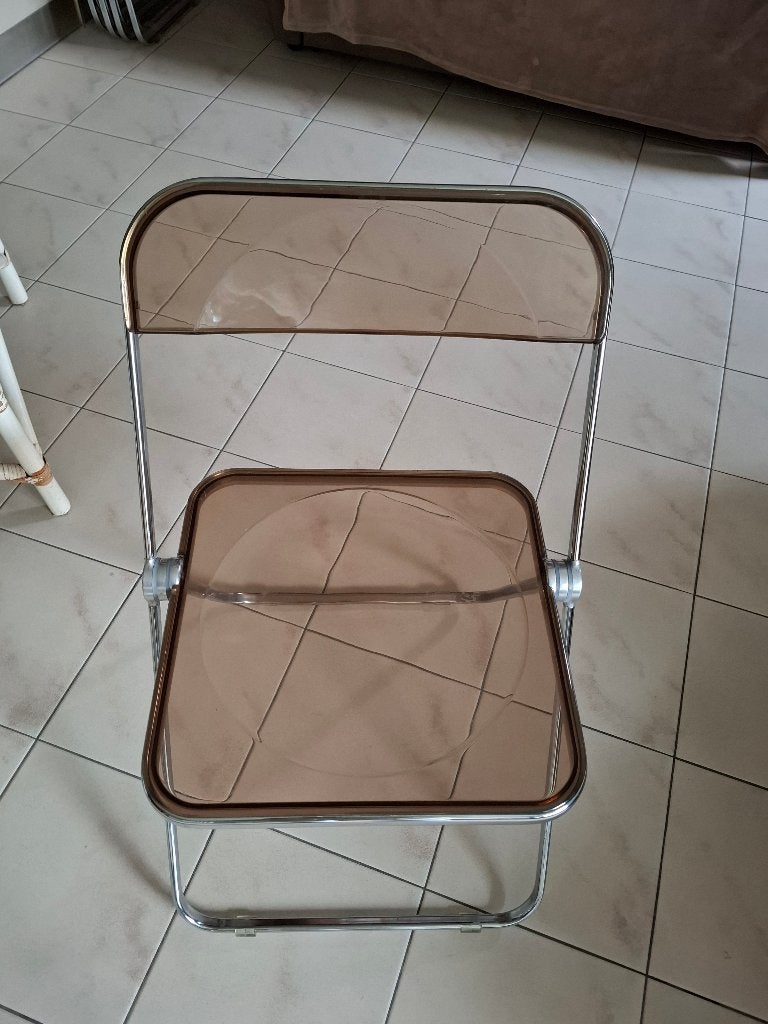 Chaise pliante design Pila Castelli Italy, Ensemble, Argent, Enlèvement, Métal