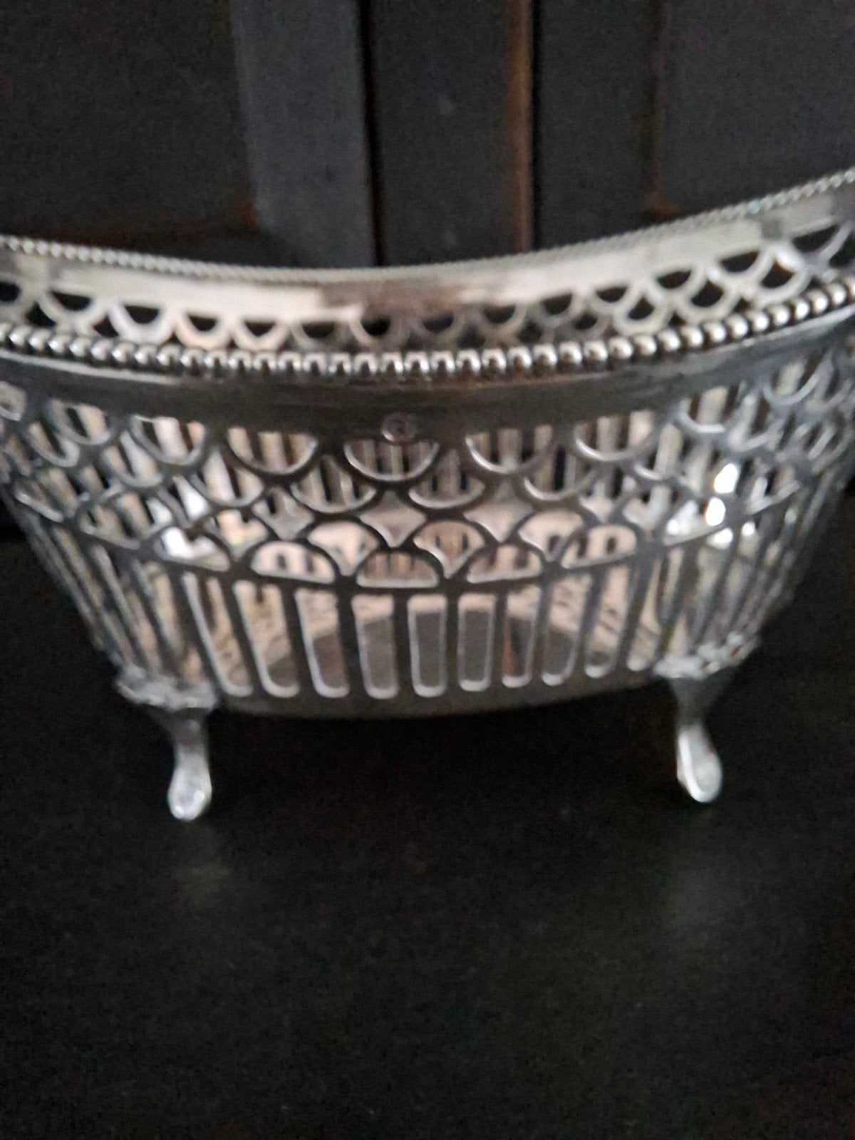 zilvere bonbonmandje, Ophalen of Verzenden