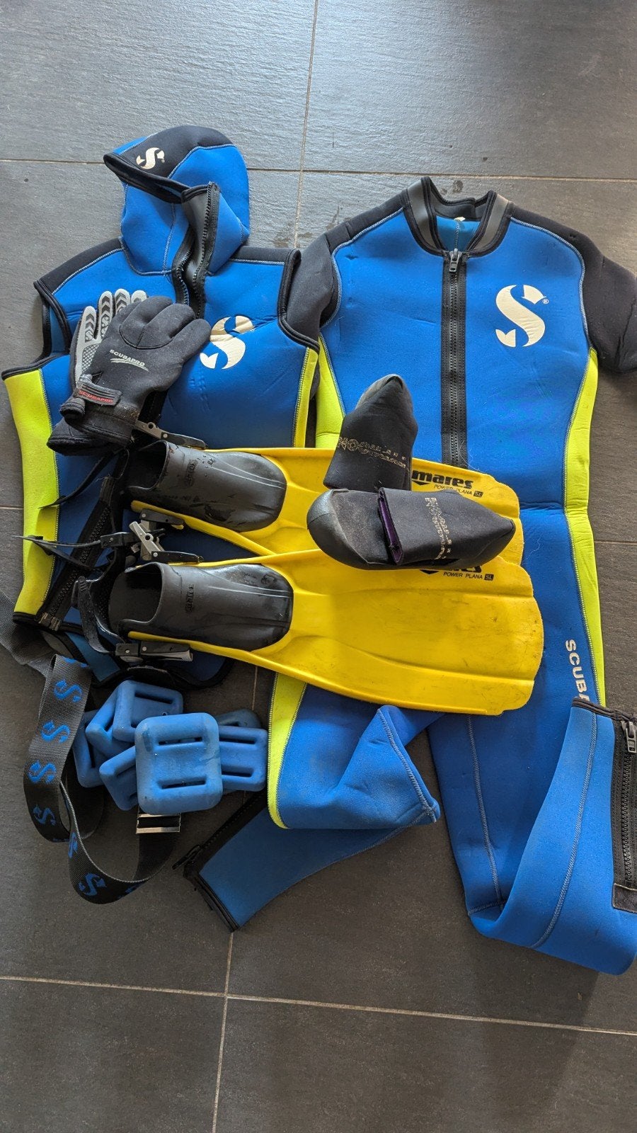 Duikset met lood, Scubapro, Mares, Typhoon, Watersport en Boten, Ophalen, Duikpak