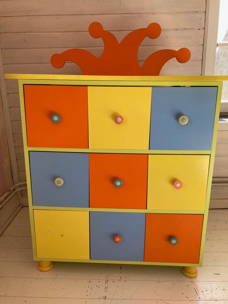 Kleurrijk dressoir, Gebruikt, Minder dan 75 cm, 50 tot 70 cm, Commode