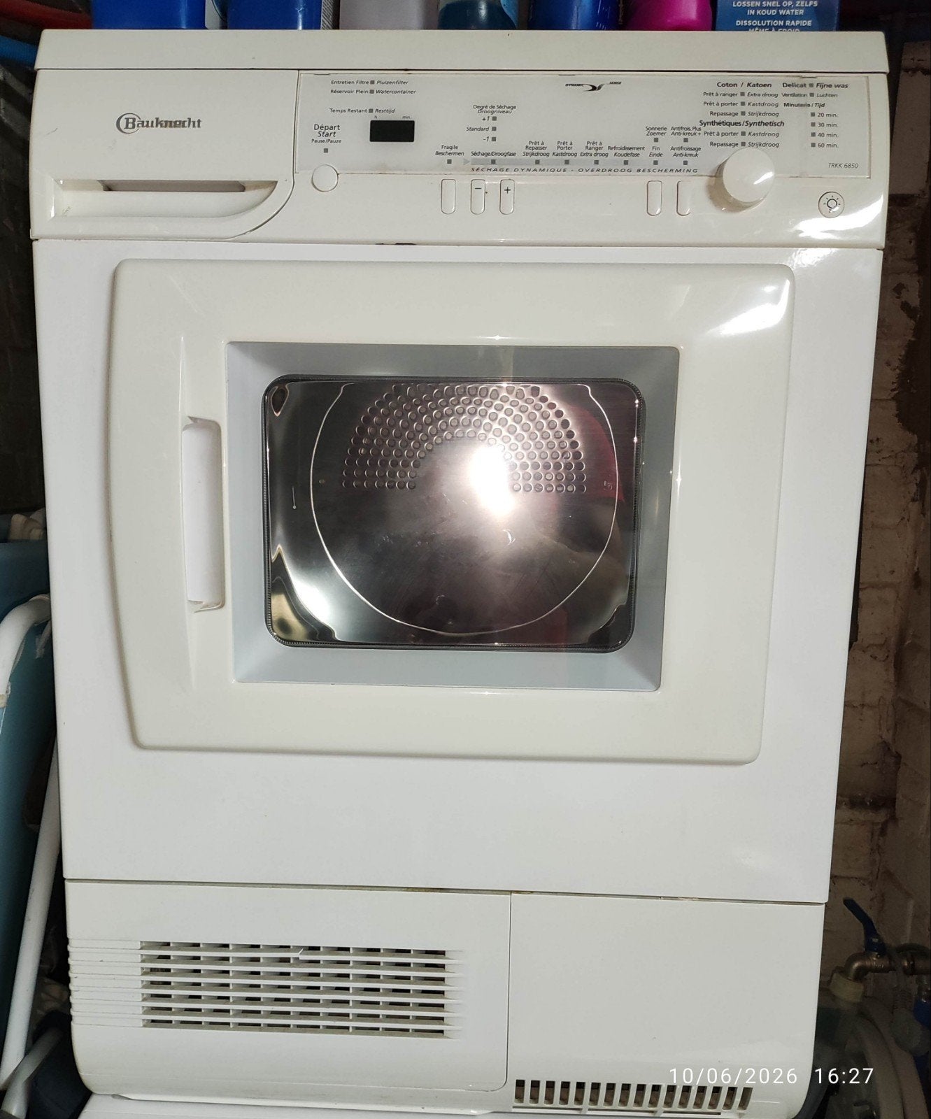 Sèche linge Baucknecht à condensation, Ophalen, 6 tot 8 kg, Gebruikt, Voorlader