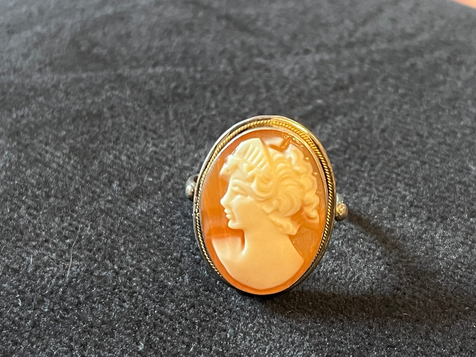 Bague camée coquillage naturel, Enlèvement ou Envoi, Comme neuf