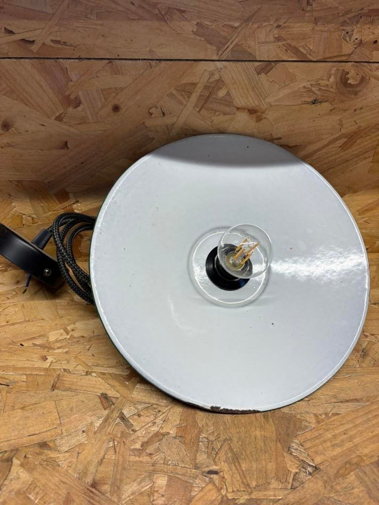 Groen emaille hanglamp, Ophalen of Verzenden