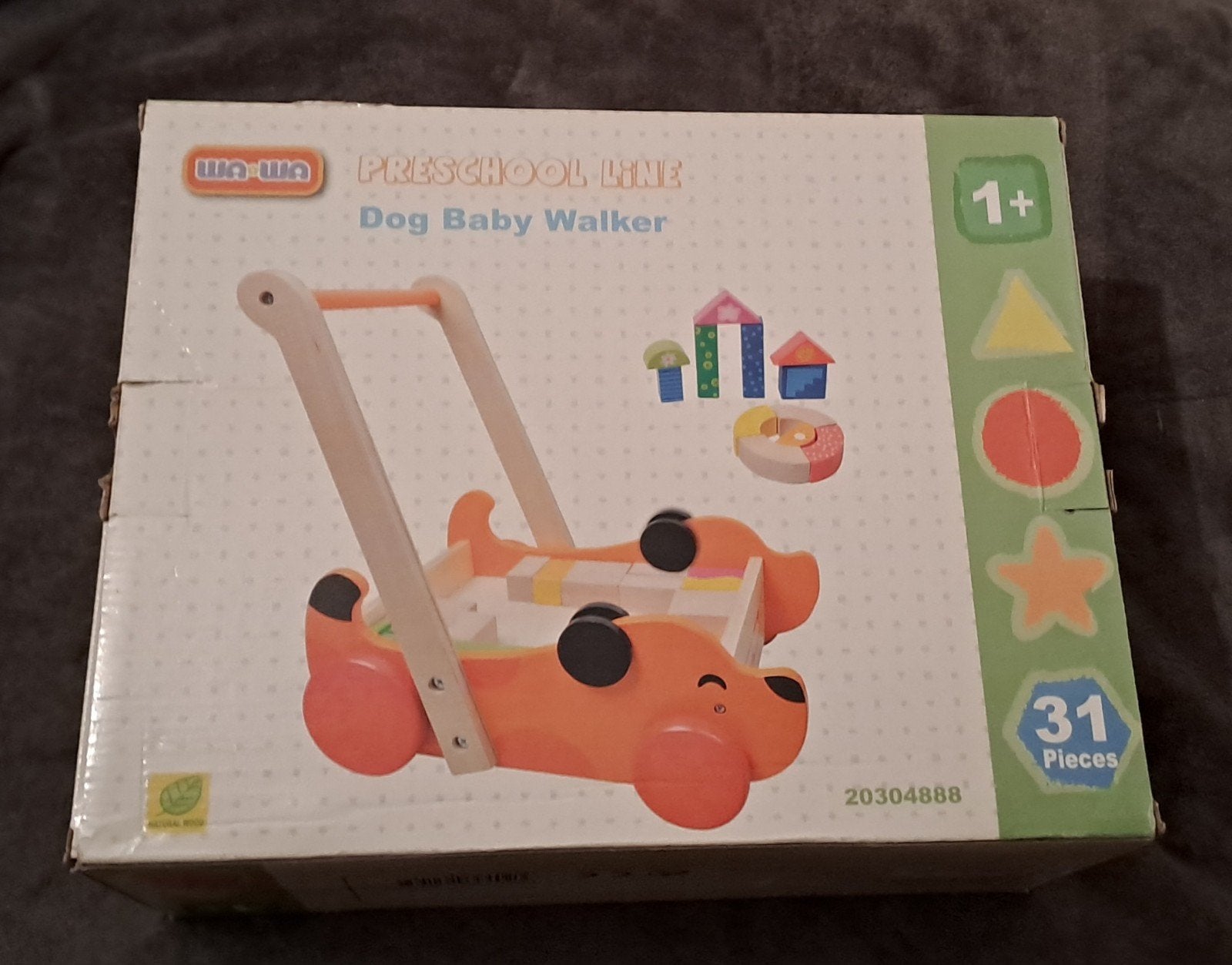 loopwagentje met blokken, Kinderen en Baby's, Ophalen of Verzenden, Zo goed als nieuw, Duw- of Trekspeelgoed