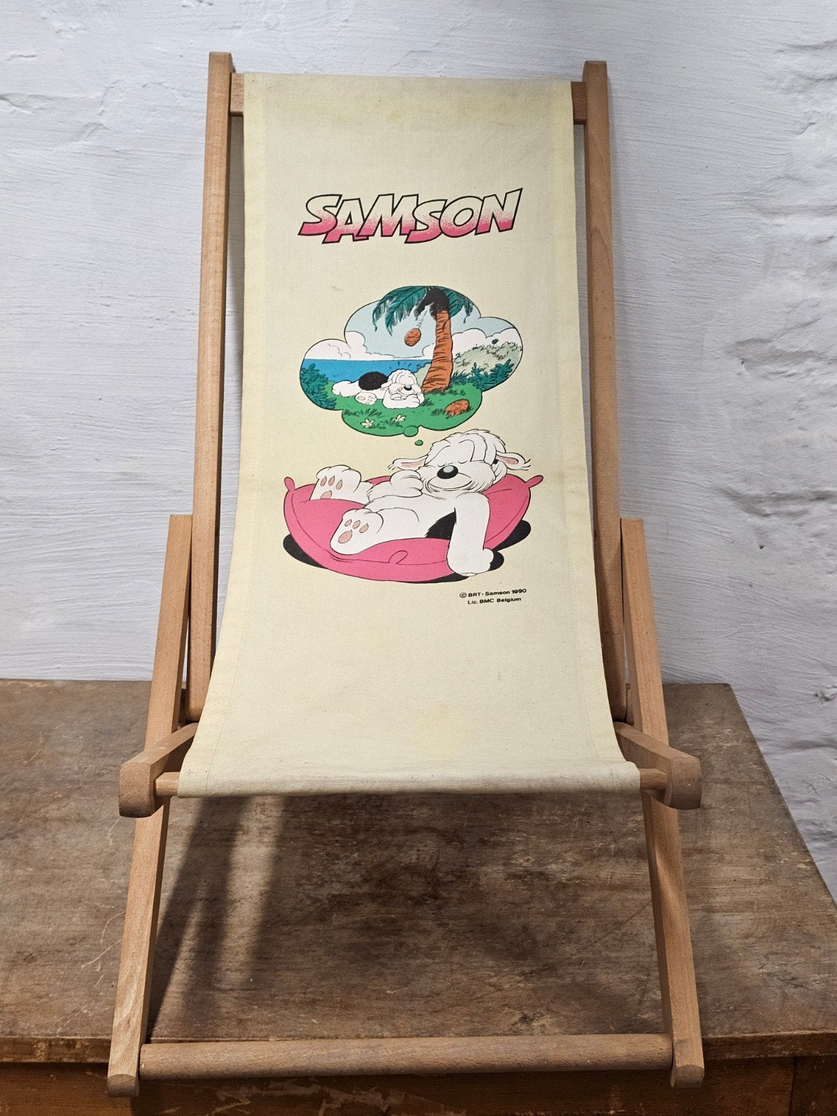 vintage houten Samson-ligstoel uit de jaren 90, compleet met, Ophalen of Verzenden