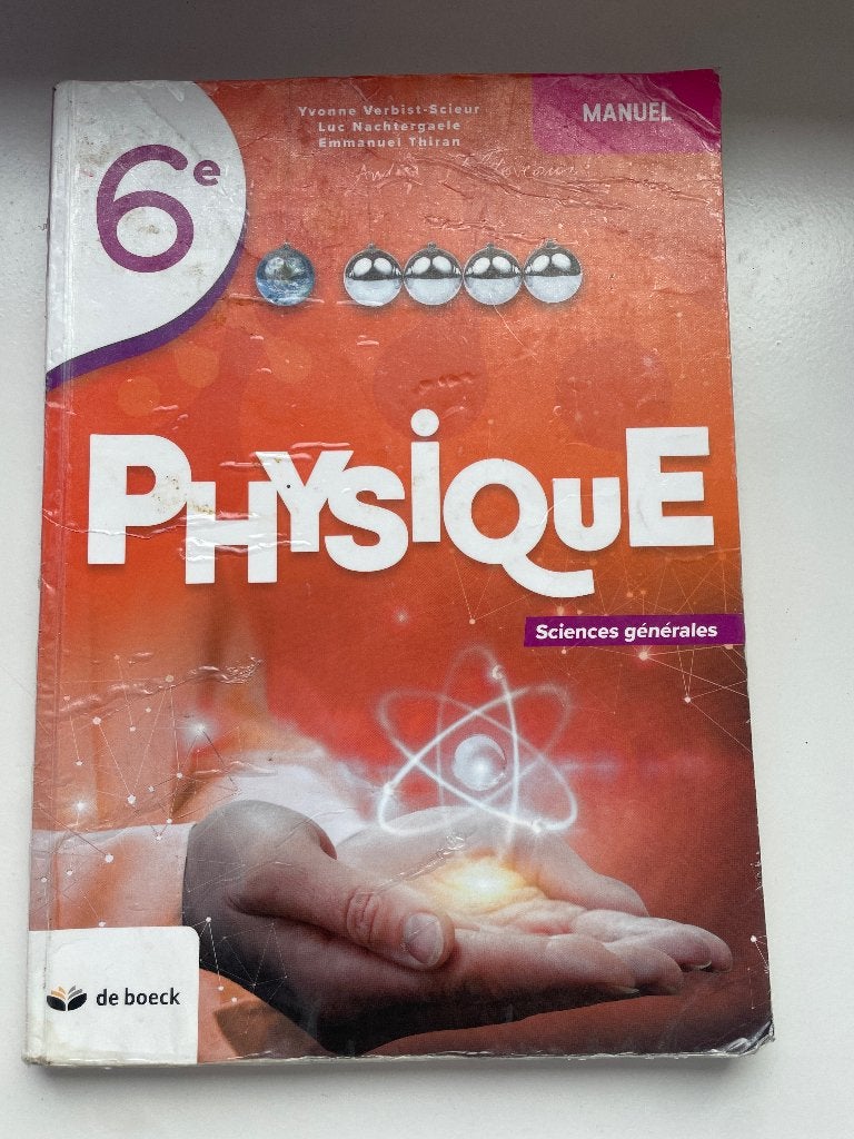 Physique 6e Sciences générales, Physique, Enlèvement, Utilisé, Secondaire