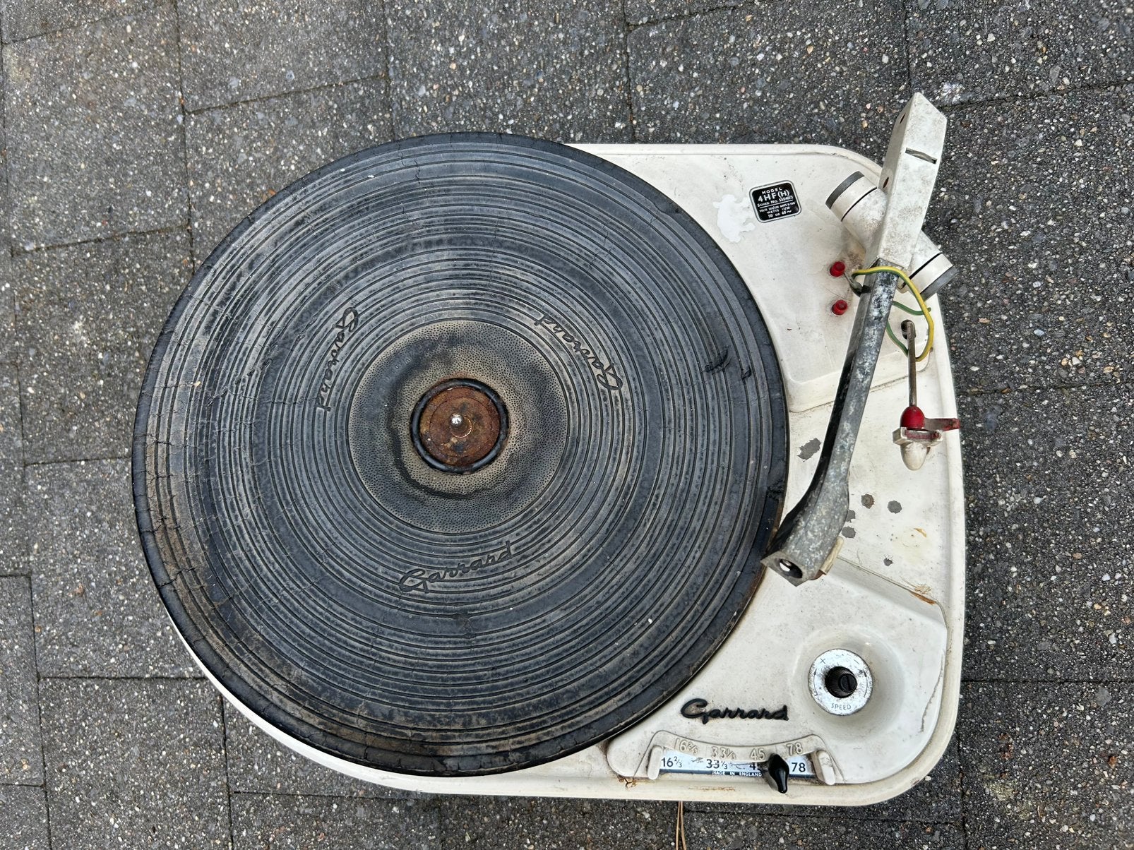 Deck garrard 4HF platenspeler, Ophalen of Verzenden, Gebruikt, Platenspeler