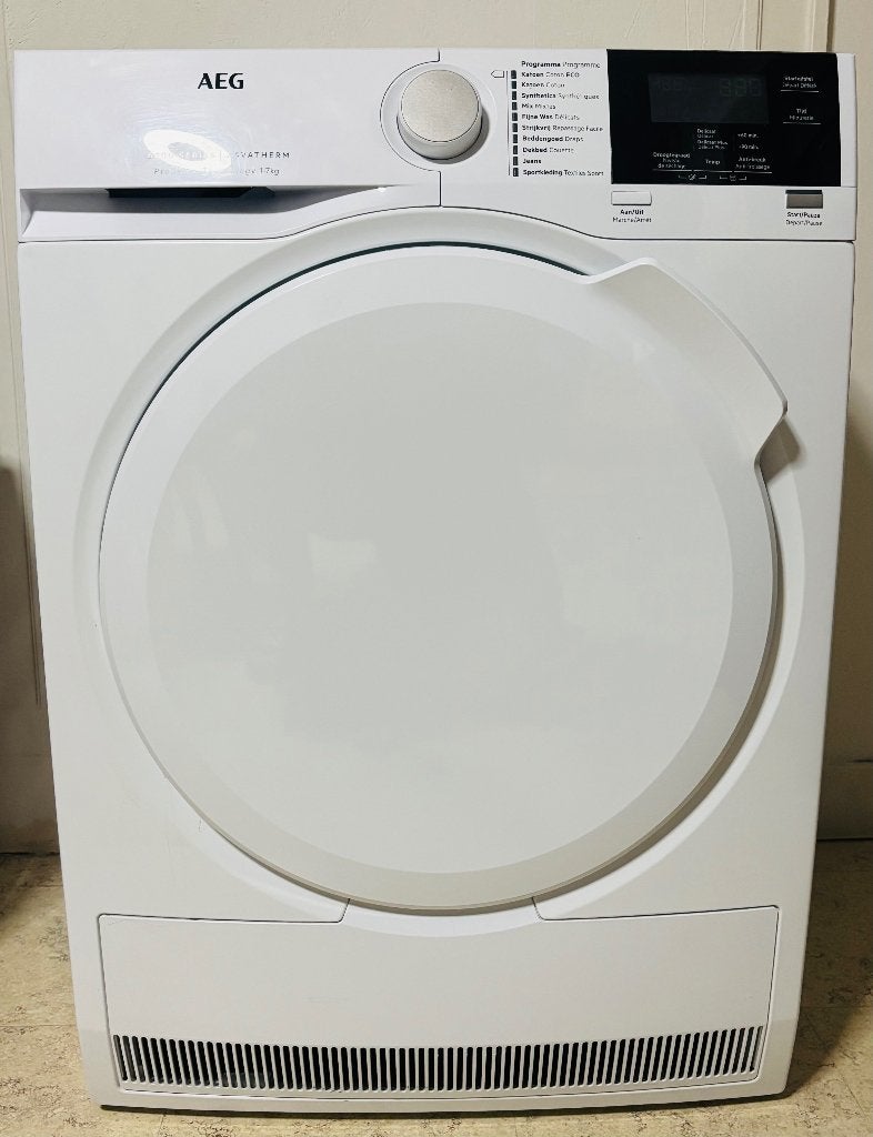 droogkast Aeg en nieuw staat, Elektronische apparatuur, Ophalen, Anti-kreukfase, 8 tot 10 kg, Zo goed als nieuw
