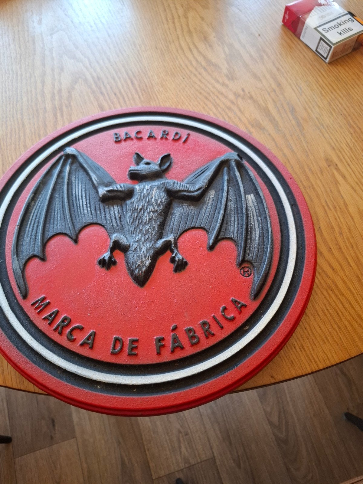 gietijzeren wandbord van bacardi bieden na waarde, Verzamelen, Verrassingseieren, Ophalen of Verzenden