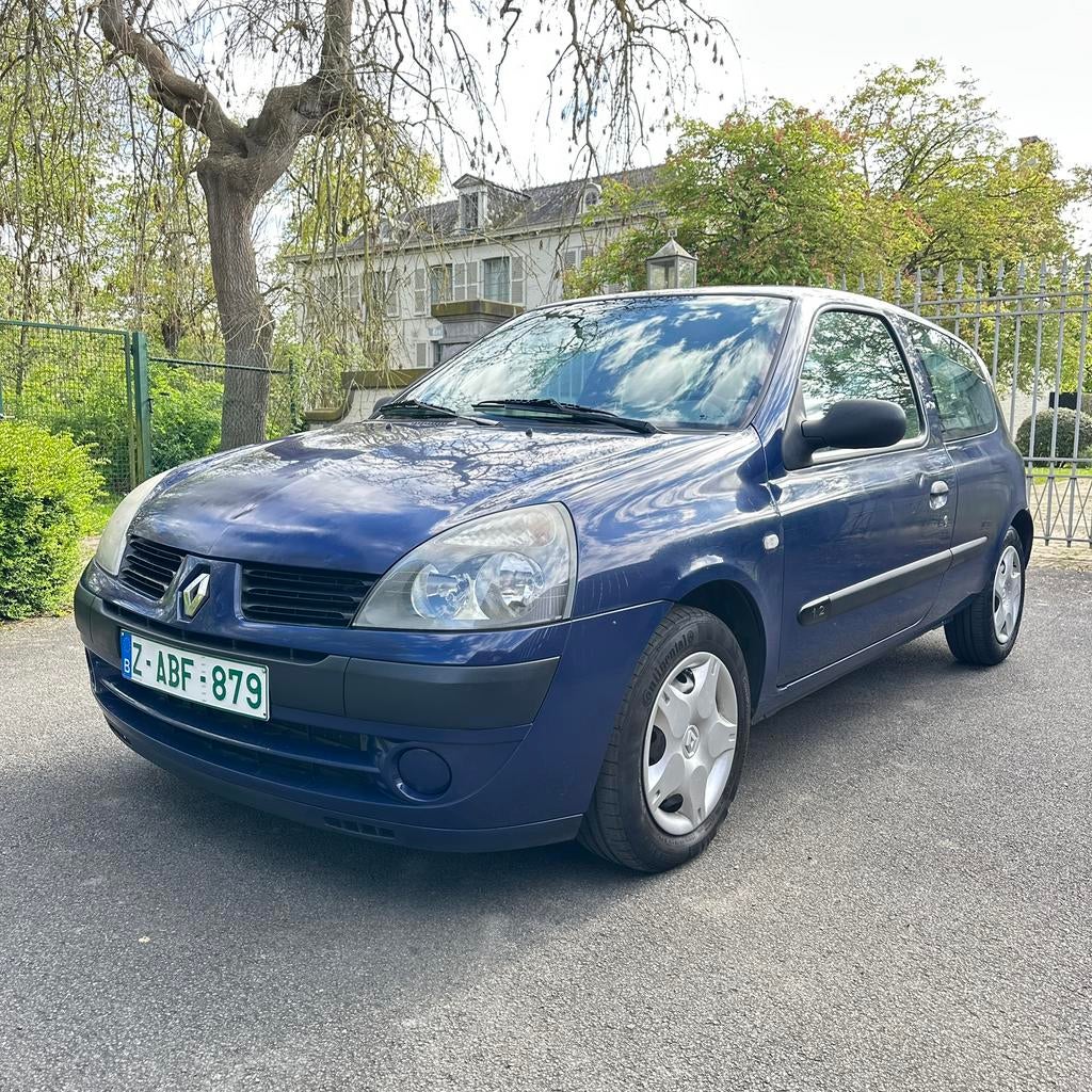 Renault Clio 1.2 Benzine 2006 Met Garantie, Auto's, Voorwielaandrijving, Stof, Beige, Blauw