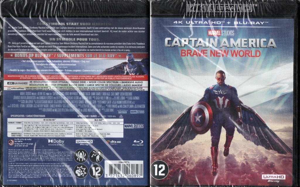 captain america brave new world (4k ultra-hd+blu-ray) nieuw, Film, Science Fiction en Fantasy, 4K Ultra HD Blu-ray, Italiaans