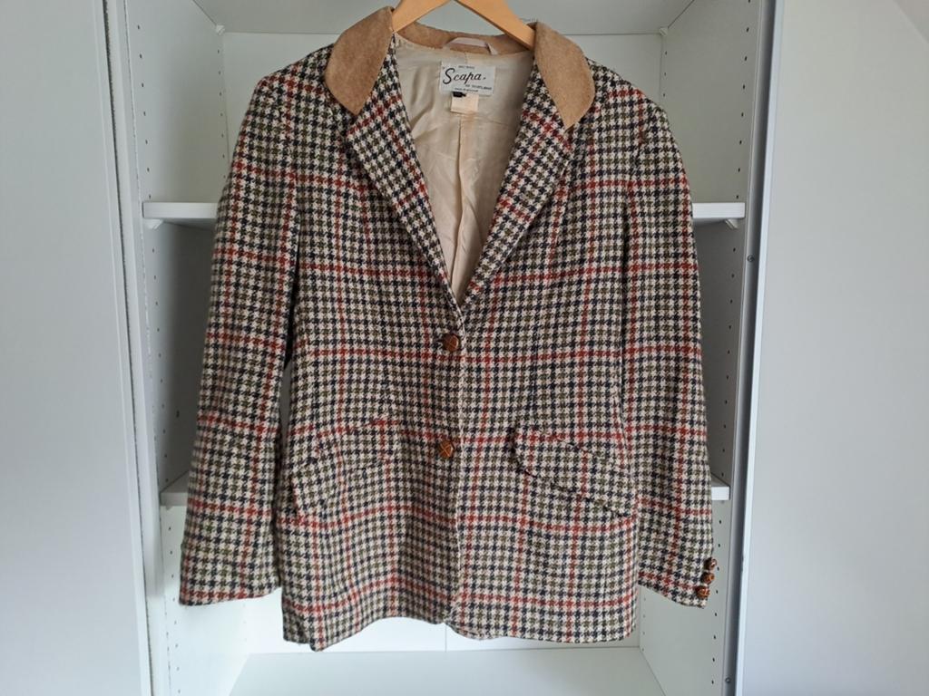 Manteau court motif pied de poule taille 40, Taille 38/40 (M), Scapa, Enlèvement ou Envoi, Beige