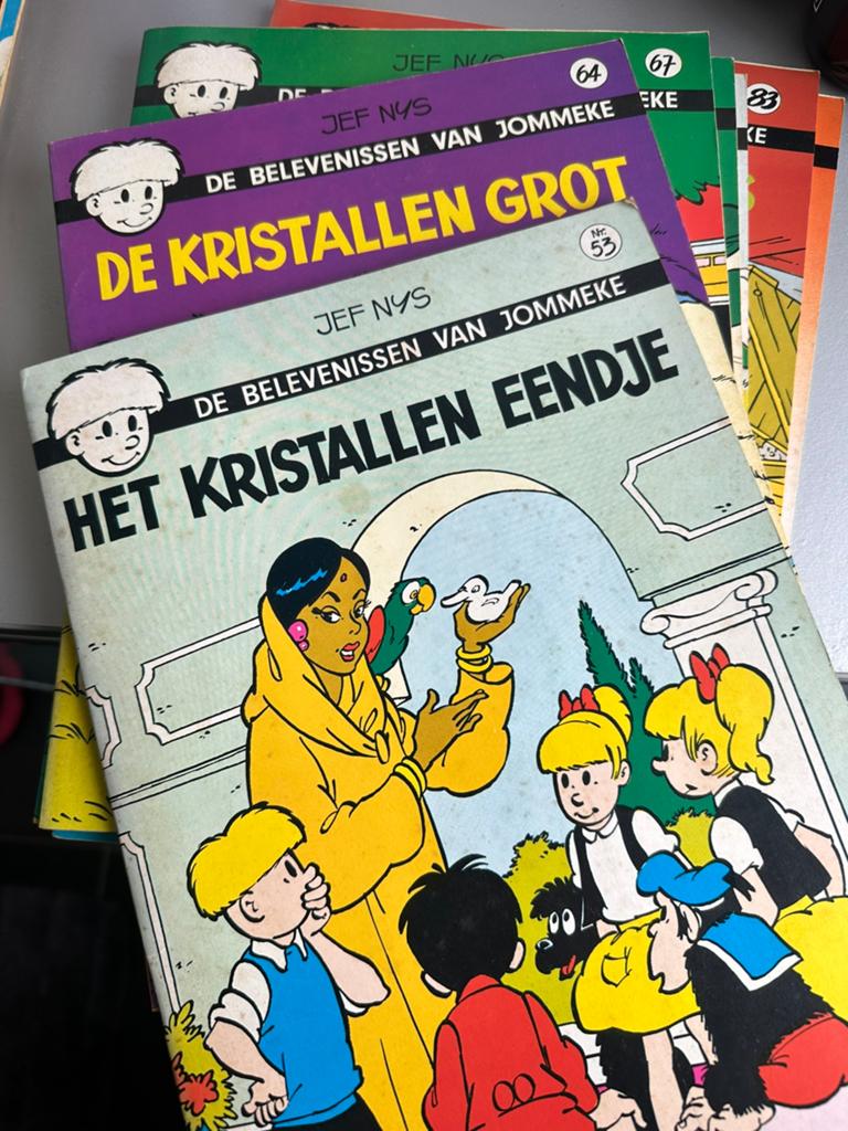 Jommeke 8 strips zwart wit, Enlèvement, Comme neuf