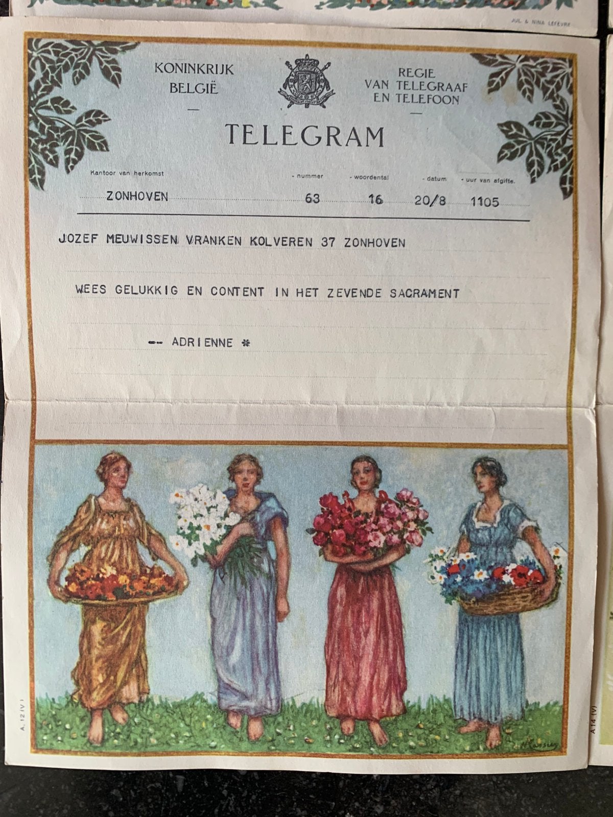 Telegrams uit Belgie - 1953, Ophalen of Verzenden, 1940 tot 1960, Limburg