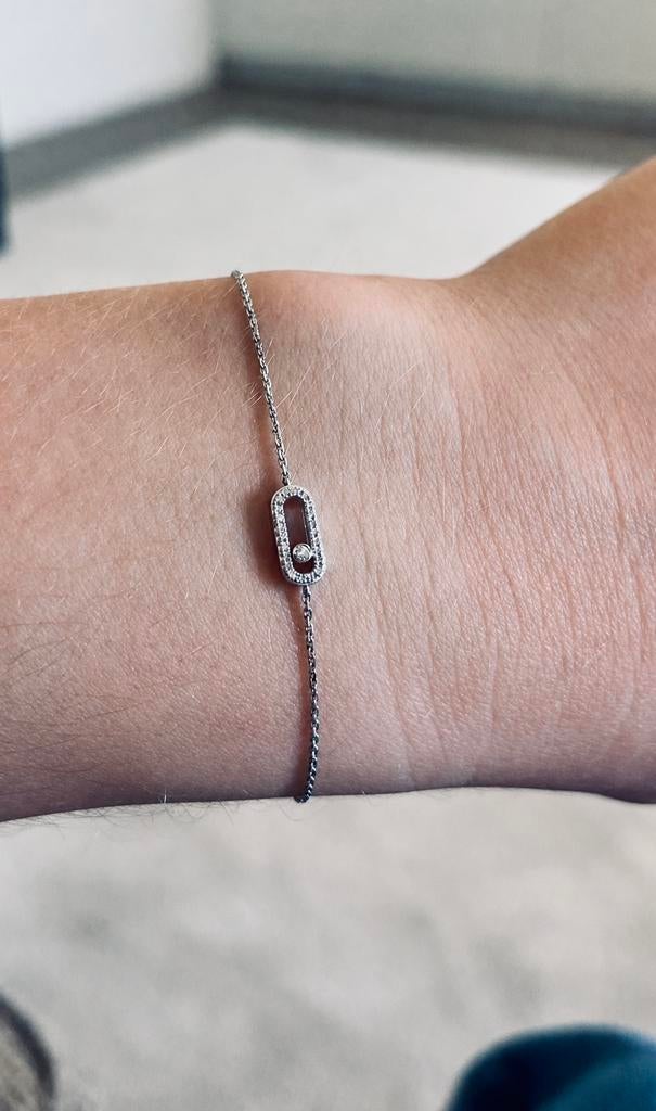 Messika armband -NIEUW- REF12075-WG (certificaat + AKbewijs), Ophalen, Wit, Nieuw, Met edelsteen