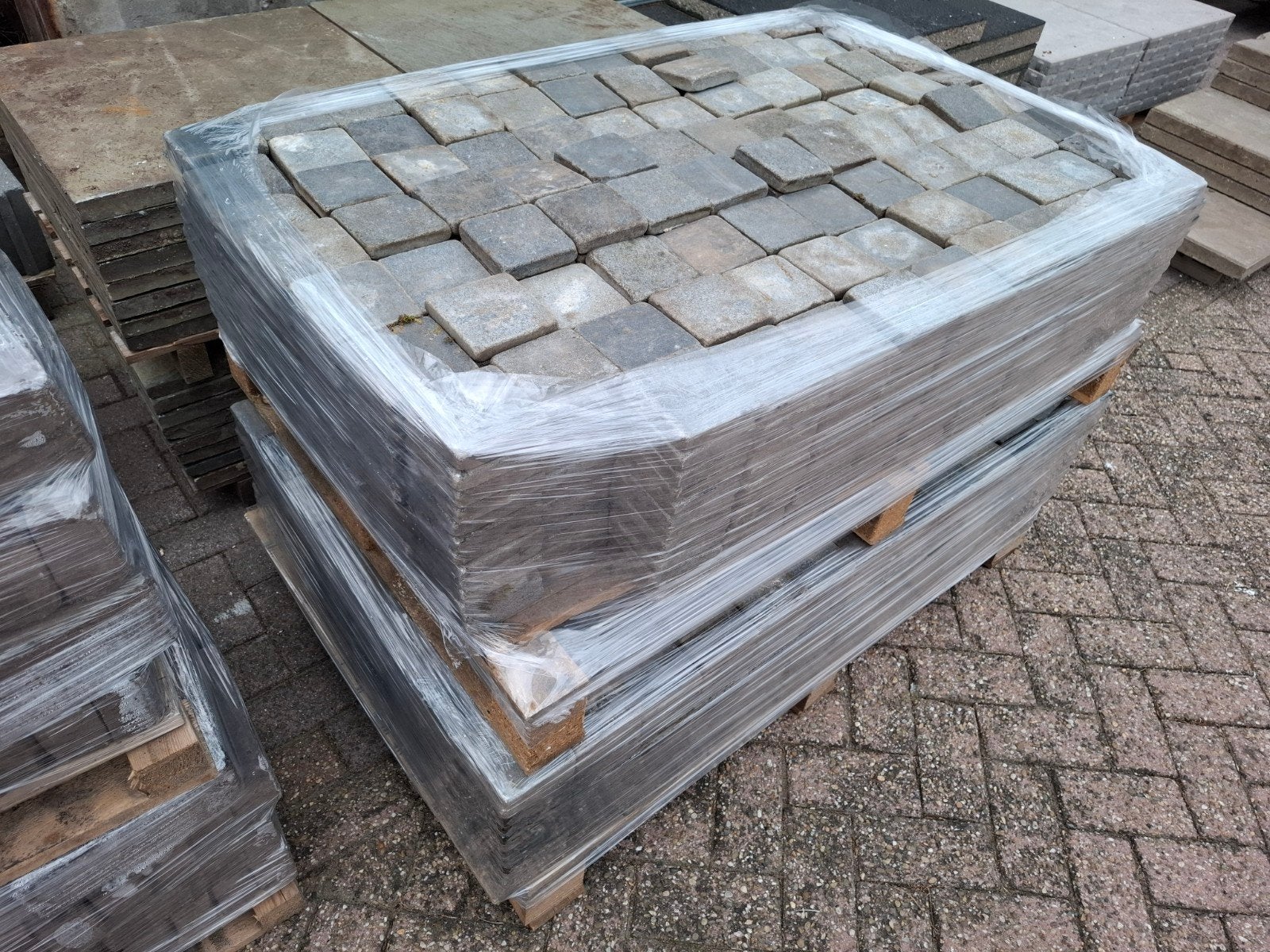 37m² mozaïek hardsteen tegels 10x10, Ophalen, Terrastegels