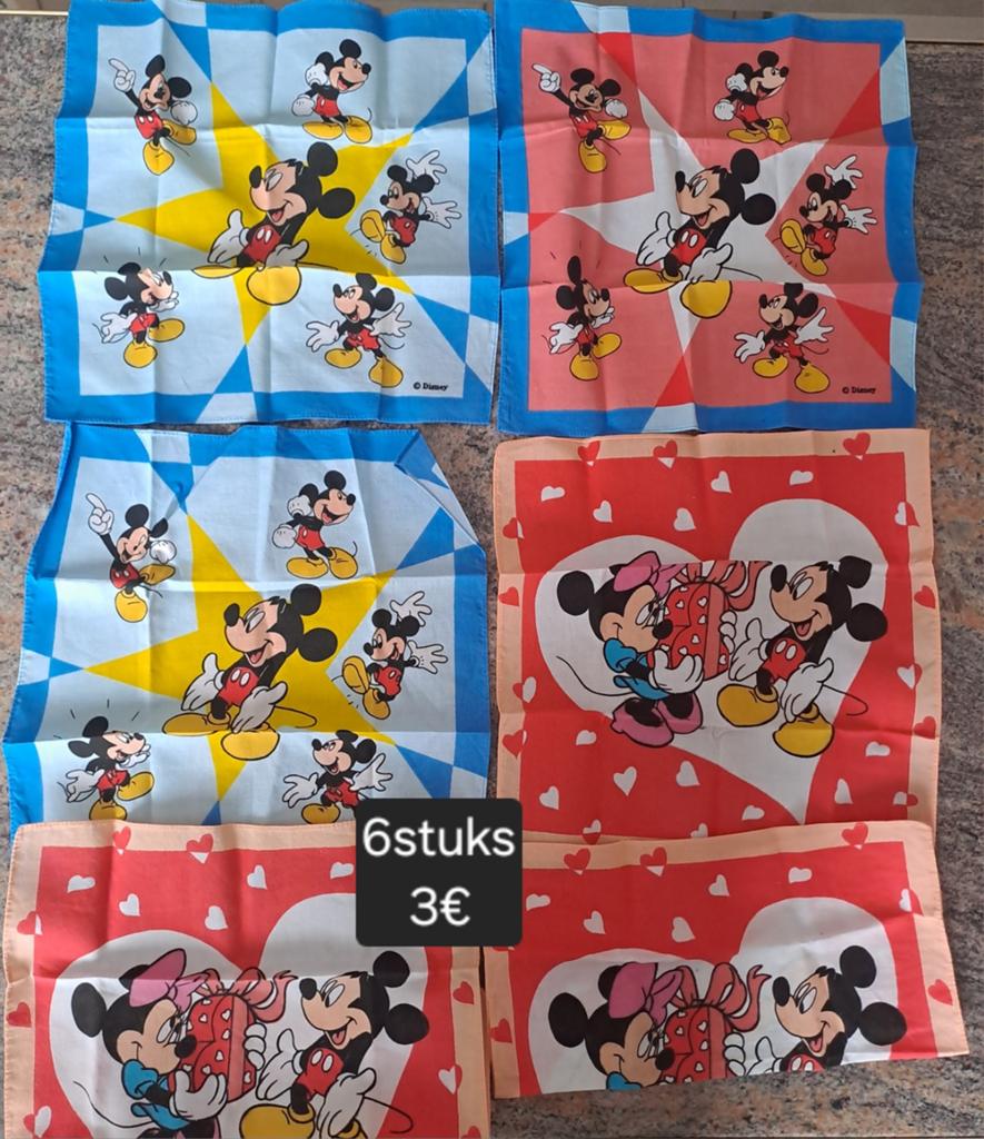Kinderzakdoeken Micky Mousse, Kinderen en Baby's, Overige Kinderen en Baby's, Ophalen