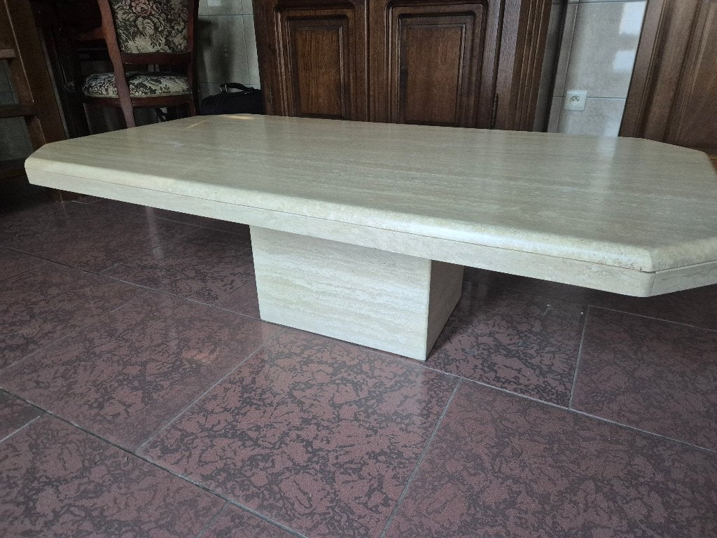 Marmeren salontafel, Huis en Inrichting, Ophalen, Overige materialen, Marmer, 100 tot 150 cm