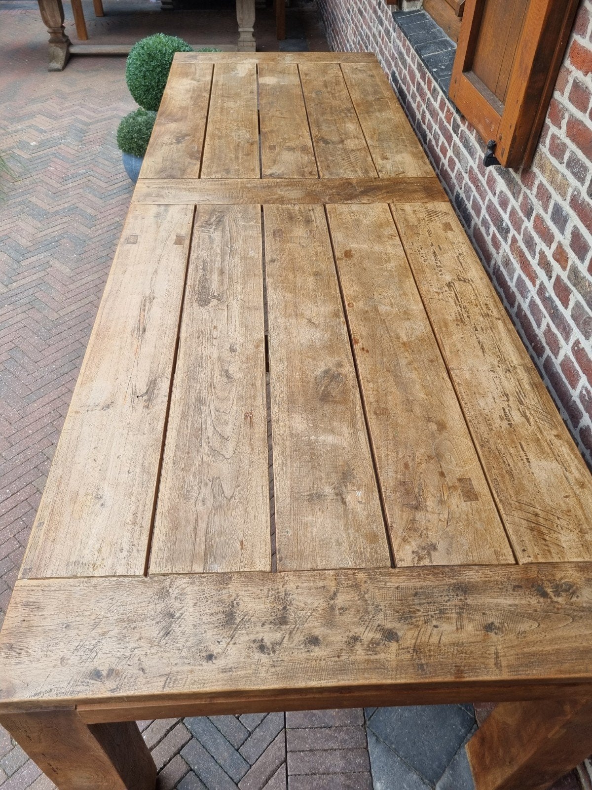 Table de jardin/table à manger en teck art., Jardin & Terrasse, Table à dinner, ., Salons de jardin, Utilisé