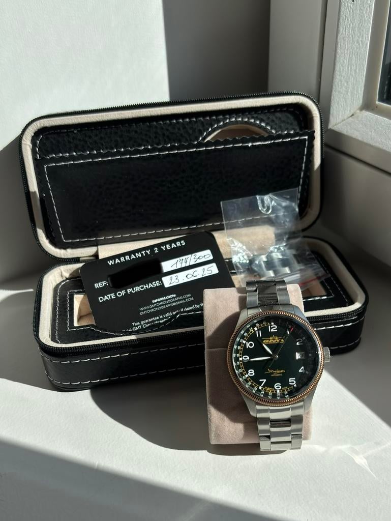 Gmt chronographs kinsbergen automatic, Enlèvement, Comme neuf, Seiko