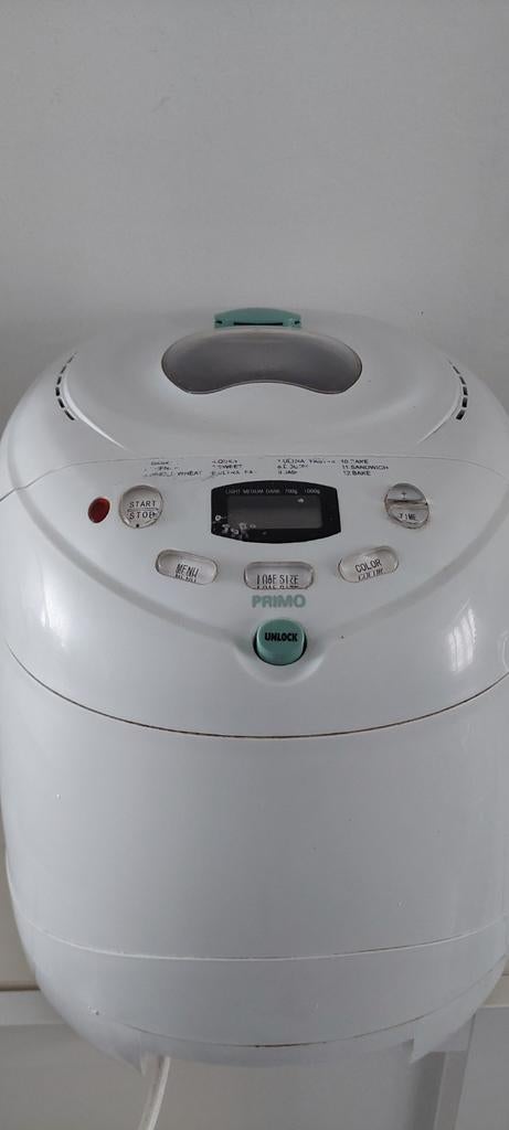 Pour pièces ou réparation Machine à Pain Quigg BM1-FR, 800 à 1200 grammes de pâte, Enlèvement, Avec minuteur, Plus de 10 programmes