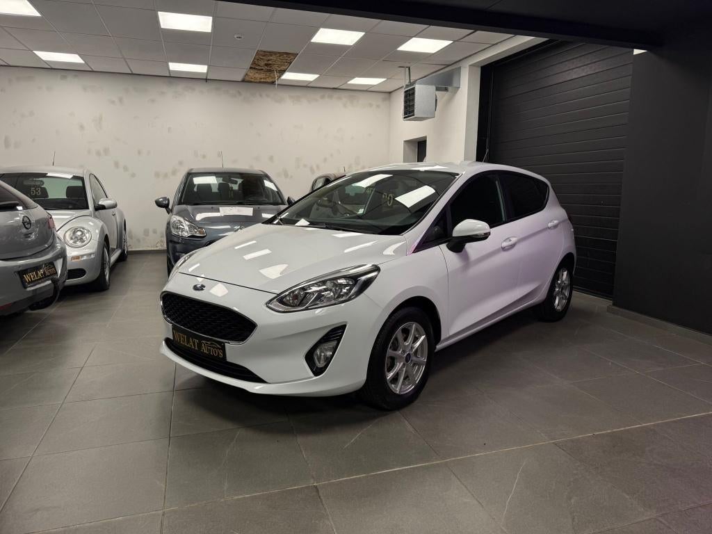 FORD FIESTA 2018 TURBO BENZINE 79.000KM, Auto's, Bluetooth, Zwart, Wit, Bedrijf
