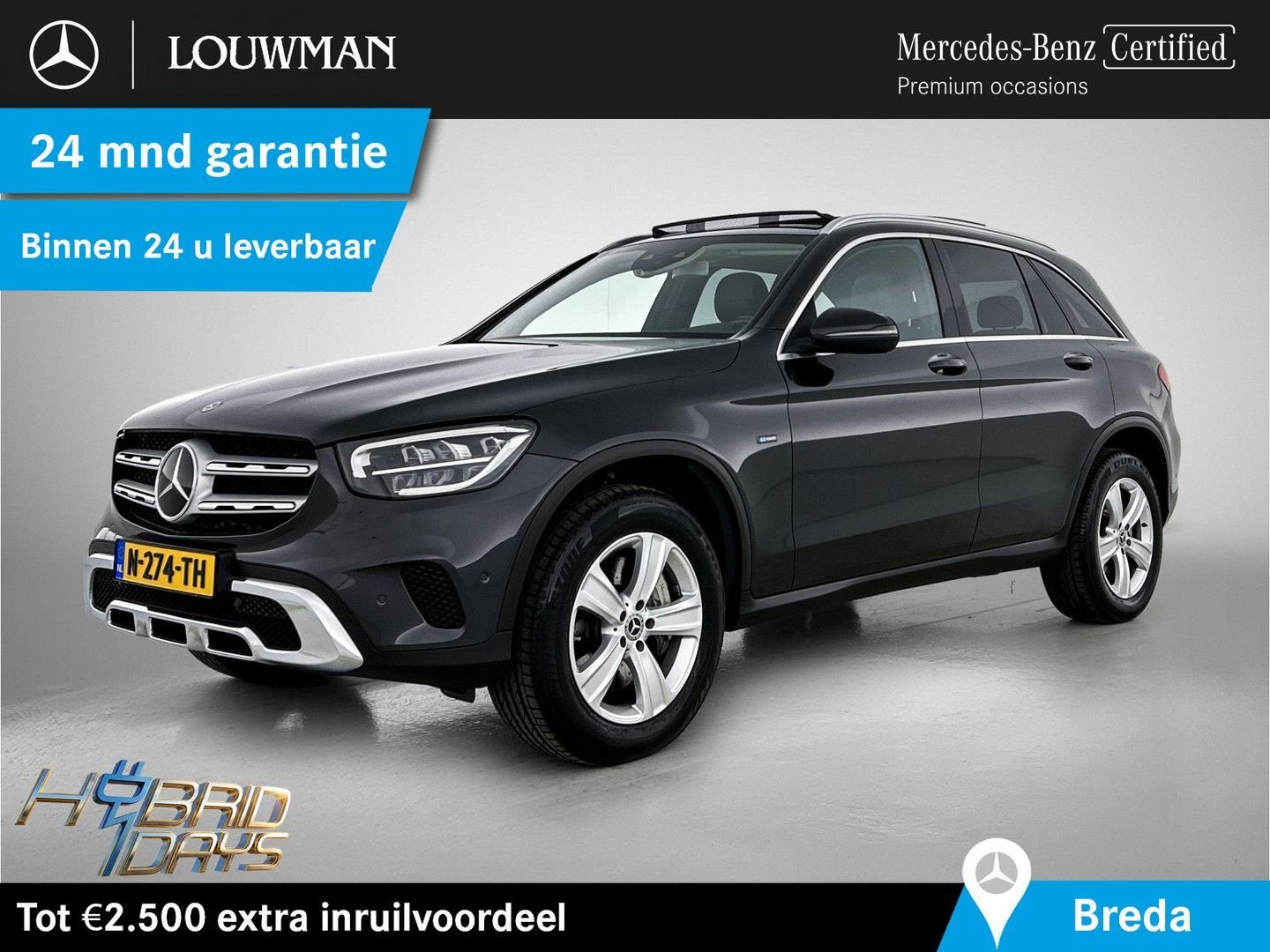 Mercedes-Benz GLC 300 e 4MATIC Plug-In Hybride | Panoramadak, Automaat, Zwart, GLC, Hybride Elektrisch/Benzine