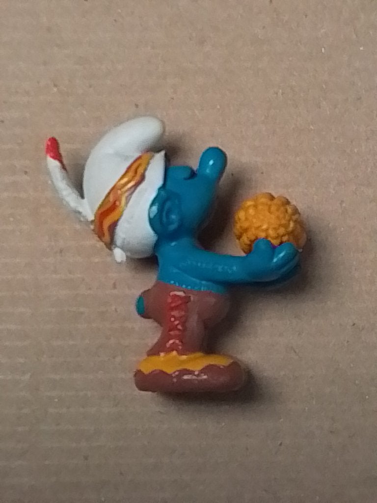 smurf smurf smurfen 20197 Indiase smurf maïskolf, Verzenden, Zo goed als nieuw, Overige Smurfen