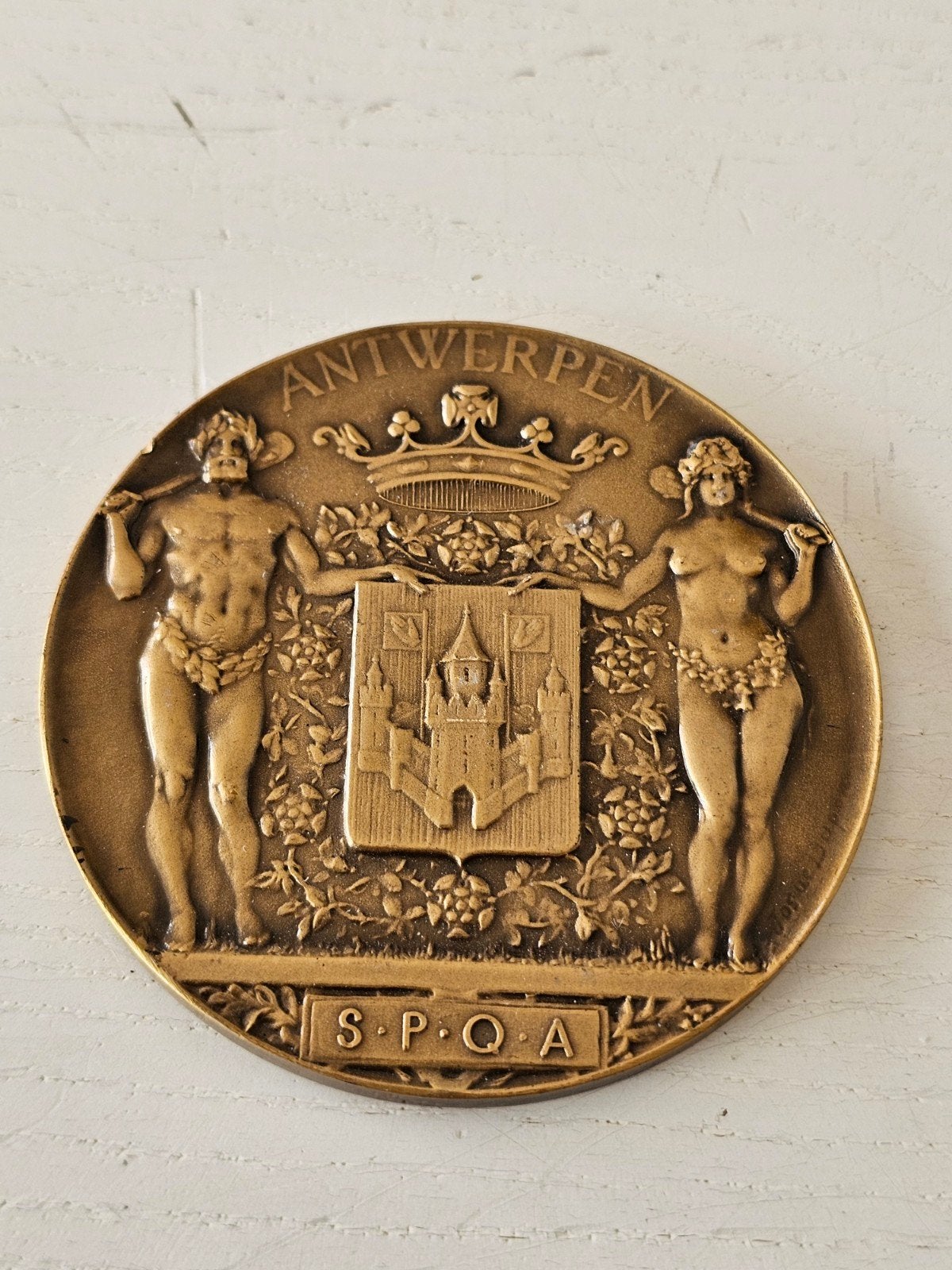 Medaille in brons, Stad Antwerpen, Ophalen of Verzenden